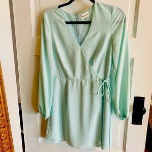 Sugar Lips light mint wrap dress